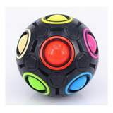 Esfera Fidget Antiestrés Puzzle Arcoiris Sensorial Negra 