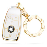 For Mercedes Benz Key Fob Cover Car Key Case Shell With Gold
