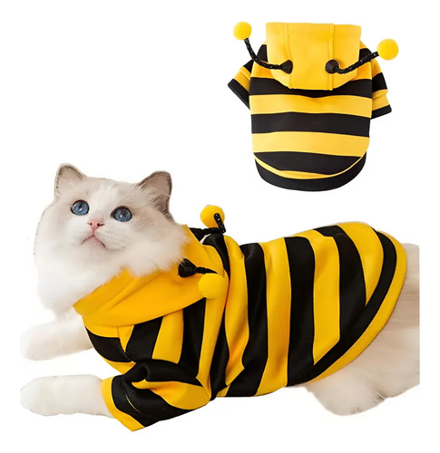 Disfraz De Abeja De Invierno De Peluche Para Gatos Y Perros