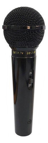 Microfone Le Son Sm 58 P-4 Dinâmico Cardióide E Unidirecional Preto