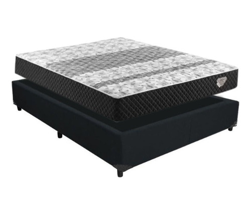 Cama Box Base Viúva + Colchão  Ecoflex Soft 128