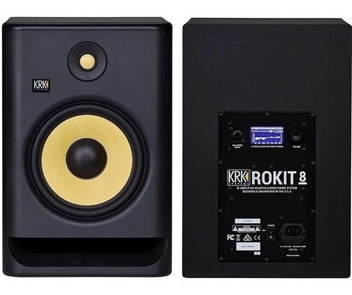 Par Monitores Krk Rokit 8 Rp8 G4 O Par Geração 4 Bivolt