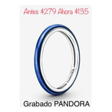 Anillo Me Azul Eléctrico Compatible Marca Pandora,plata