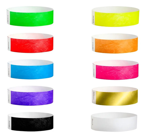 100pulseras Sin Impresión Para Eventos Tyvek Control