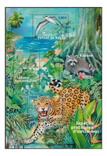 2007 Fauna- Animales En Peligro- Francia (bloque) Mint