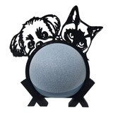 Suporte Alexa Shih-tzu E Gato Para Echo Dot 4 E Dot 5