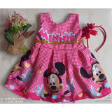 Vestido Niña Minnie Mouse Rotondos Fiesta Cumpleaños