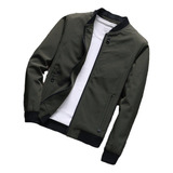 Chamarra Rompevientos Casual Ligera Tipo Bomber Varsity Para