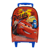 Mochila Com Rodinhas Filme Carros Relâmpago Mcqueen Xeryus Cor Azul