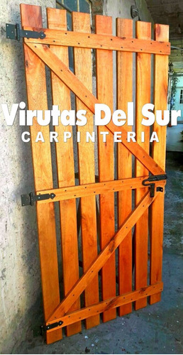 Puerta Tranquera Porton De Madera