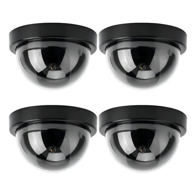 4pzs Cámara De Seguridad Falsa Estilo Domo Con Luz Led Roja | MercadoLibre