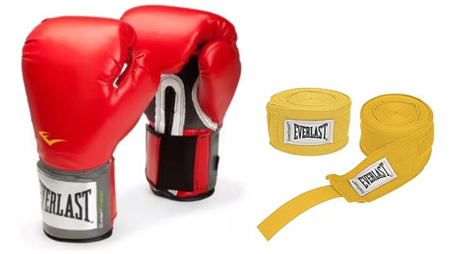 Guantes Pro Style 14oz + Vendas Everfresh De Boxeo Everlast