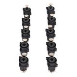 Hhh Conector De Enchufe Xlr 6.5 10pcs Jack Hembra Mm