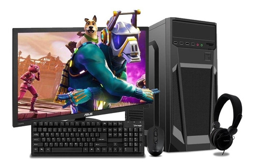 Computadora Pc Cpu Gamer Amd A6 Radeon 8gb 500gb Monitor 21 