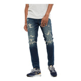 Jeans Airflex+ Skinny Con Parches American Eagle Hombre