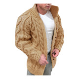 Sueter Hombre I Warm Cardigan Ab58 Punto Lana Color P