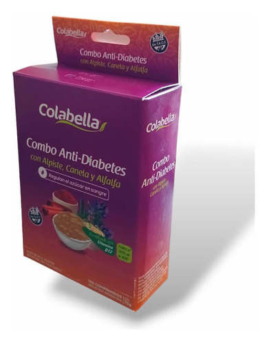 Combo Anti Diabete Alpiste Canela Alfalfa Colabella Blistera