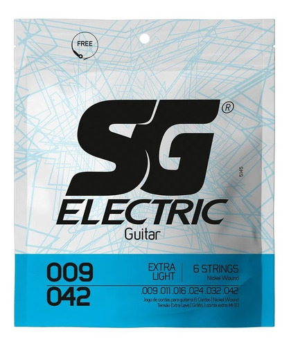 Encordoamento Sg Cordas 09 Para Guitarra Extra Light 5145