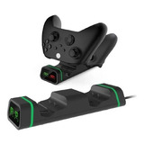 Carregador Led Manete Controle Xbox One Series S 2 Bateria