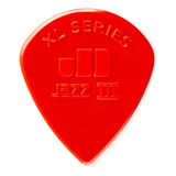 Púas De Guitarra Dunlop 47rxln Jazz Iii Xl De Nailon, Paquet