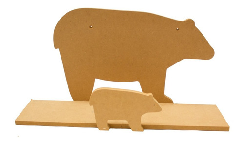 Estante 40 Cm. Oso Madera Niños Decoración Dormitorio Mdf