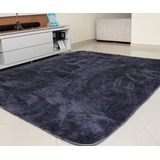 Alfombra Gris De Plomo 1,50x2,00-pelo Alto Costa Oro