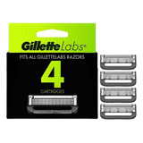 Gillette Labs Lâminas Barbear C/barra Esfoliante -4 Recargas