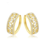 Aretes Huggies Arracada Lam14 Elegancia Pedrería Fina