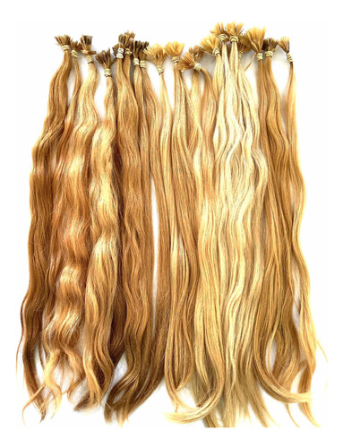 30 Extensiones Rubias Natural Cabello 50 Cms De Largo