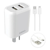 Cargador Rápido Doble + Cable Micro Usb Para Samsung Moto LG