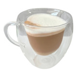 Taza De Cafe Doble Vidrio Con Forma De Corazon 240ml