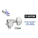 Gotoh, Set De Clavijas 3x3 Sg301  Para Guitarra Eléctrica Cr