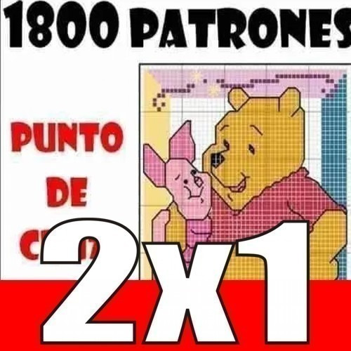 1800 Patrones Punto De Cruz, Con Variados Motivos