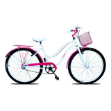 Bicicleta Feminina Passeio Forss Hello Aro 26 Com Cestinha 