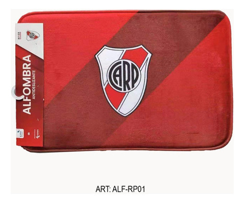 Alfombra Baño Dormitorio Futbol Boca River 40 X 60 Cm Suave