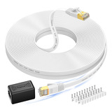 Cable Ethernet Cat7, 50 Pies De Largo, Cable De Red Plano De