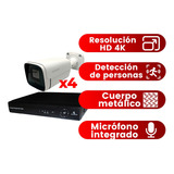 Kit Cctv Vigilancia Seguridad 4 Cámaras Ip Video Hd 4k Nvr