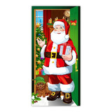 Cubierta Puerta Navidad, 185 X 90cm Navidad Decoración