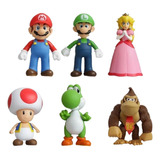 Set Figuras Super Mario Bros (6uni) Sin Caja 