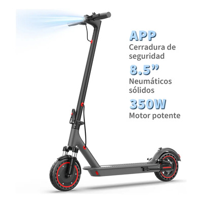 Ladped Lp07 Scooter Eléctrico Doble Amortiguación Inteligente App Plegable Portá 19mph-velocidad Motor De 350 W De Potencia Máxima Negro Patin Electrico Con App Control Bluetooth | Envío gratis