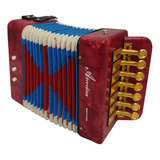 Sanfona Infantil Acordeon Vermelho 7 Teclas Musica Criança