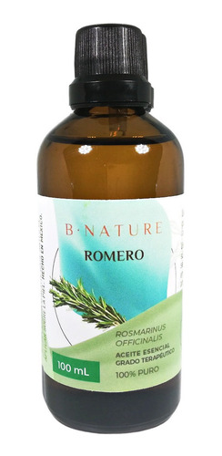 Aceite Esencial De Romero 100% Puro 100 Ml Bnature