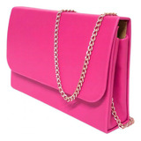 Bolsa Clutch Casamento Balada Social Casual Alça Corrente Cor Pink