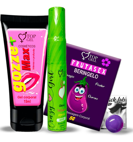 Kit 4 Gel Lubrificante Intimo Sexual Prazer Shop Revenda