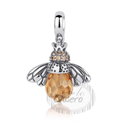 Charm Abeja Abejita Plata Cristal Compatible Pulsera Pandors