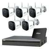 Kit Ip Seguridad Dahua Nvr 8 + 5 Camaras Wifi + Disco 1 Tb