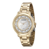 Relógio Mondaine Feminino 99051lpmvde3 Dourado Casual Cor Do Bisel Amarelo Cor Do Fundo Perolado