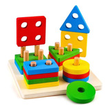 Juguete De Encaje Montessori Didáctico Figuras Geométricas