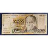 Venezuela Billete De 20000 Bolívares, Estado Bueno Rayado