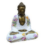 Estatua Buda Resina 40 Cm Alto Pintado Artesanal Indonesia